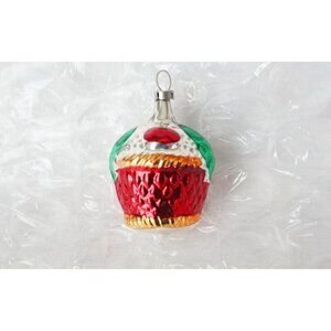 Antique Vintage Christmas Ornament Mercury Glass Ornaments Basket  Antique Figur